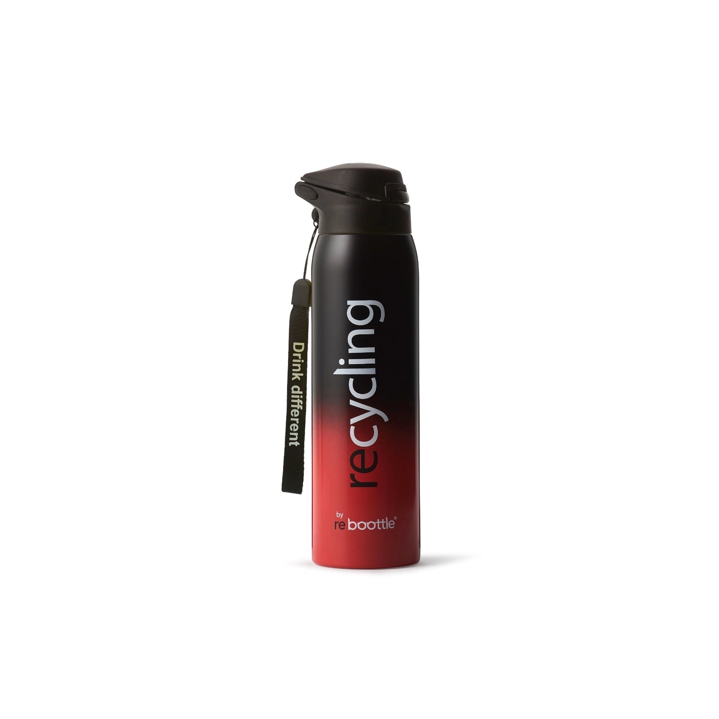 Reboottle Thermo Recycling Black & Luscious Red