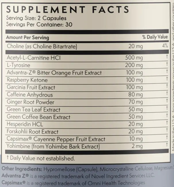 Healthy Fat Burner – 60 Capsules