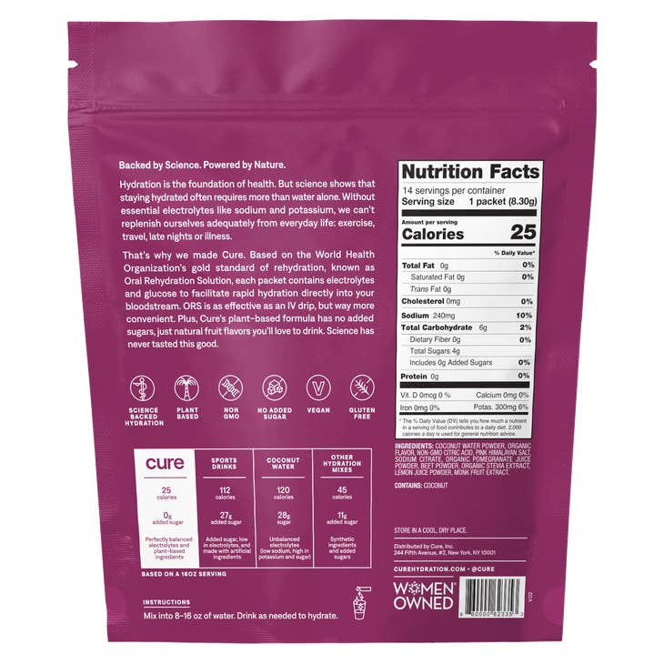 Hydrating Electrolyte Drink Mix - Berry Pomegranate