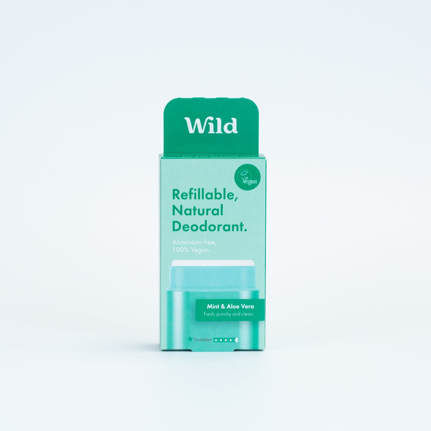 Wild Men's Aqua Case and Mint & Aloe Vera Deodorant Refill
